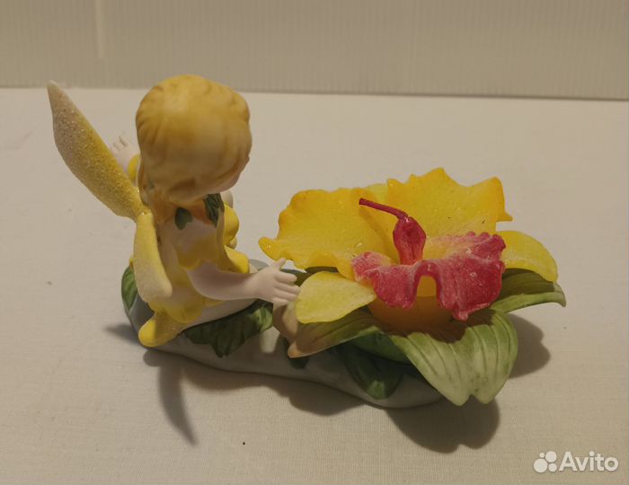 Фигурка статуэтка ангел и цветок свеча