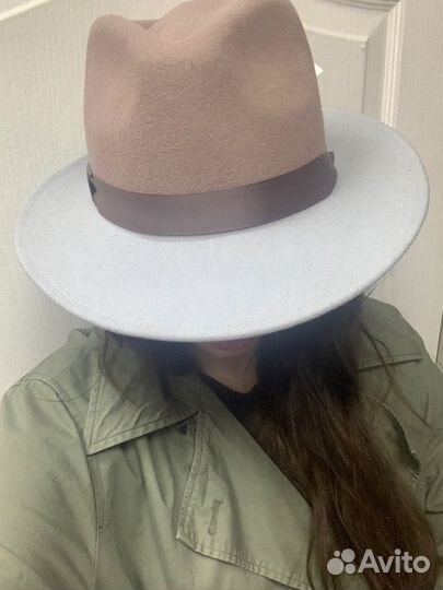 Шляпа фетровая женская федора