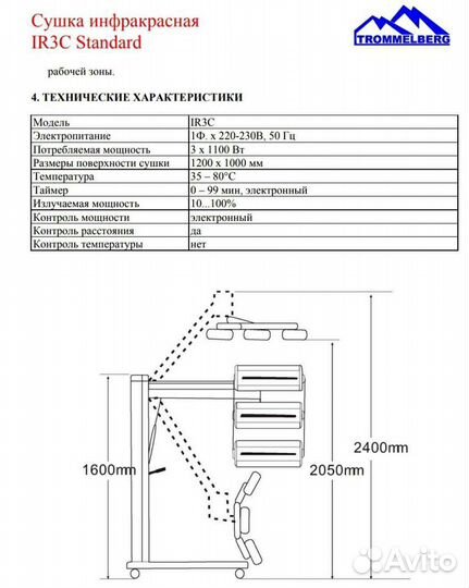 Сушка инфракрасная IR3C Standard