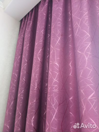 Шторы блэкаут с подушками