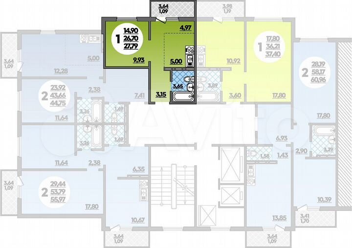 Квартира-студия, 27,8 м², 6/16 эт.