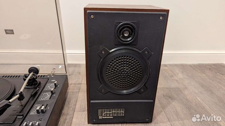 Проигрыватель винила и две колонки Радиотехника