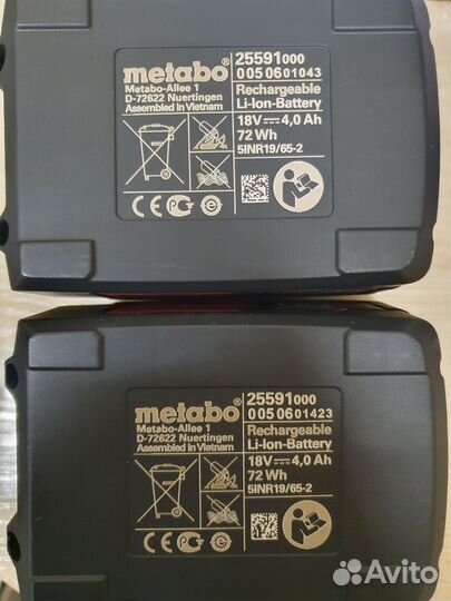 Metabo BS 18 LT 602102500 +зарядка+2 аккума+кейс