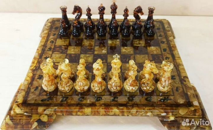 Шахматы янтарные арт.000147