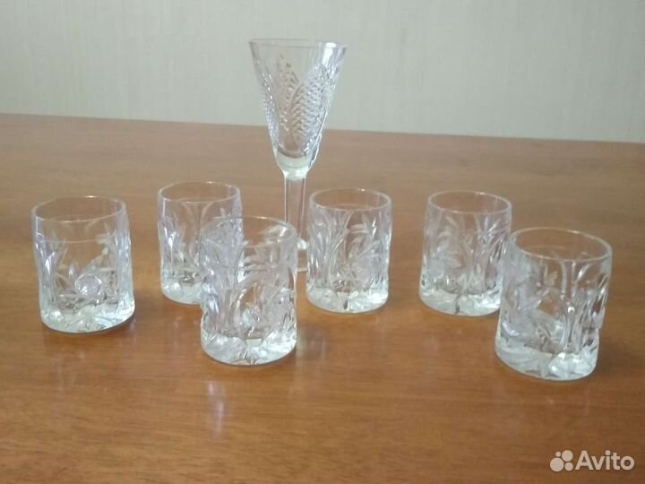 Хрустальная ваза, фужеры СССР