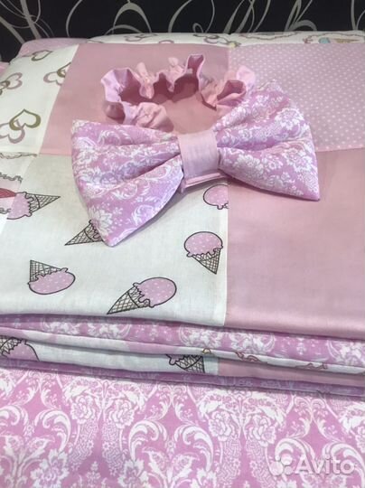 Конверт одеяло на выписку лоскутное весна лето