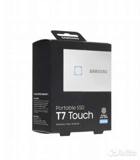 Внешний SSD Samsung T7 Touch 500 гб серебристый