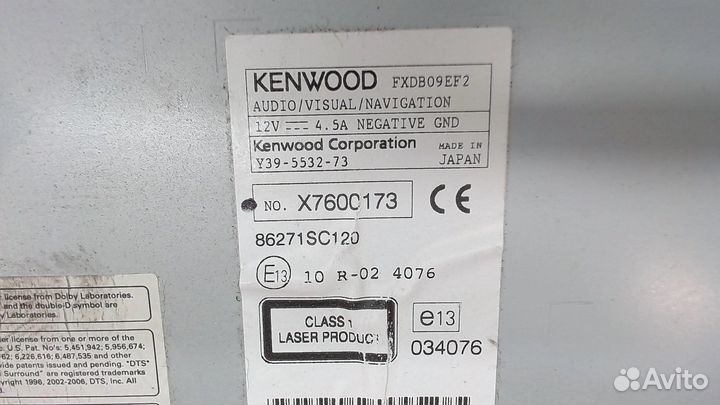 Магнитола Subaru Forester (S12), 2010