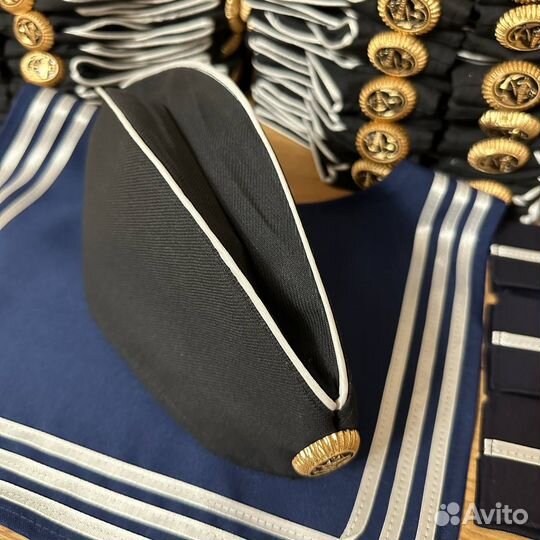 Пилотка вмф черная