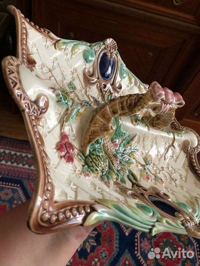 Старинная минажница Майолика