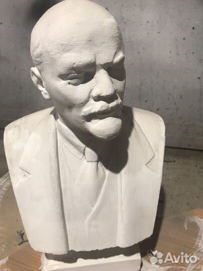 Бюст Ленин, 40 см., П.Яцына, 1958 г