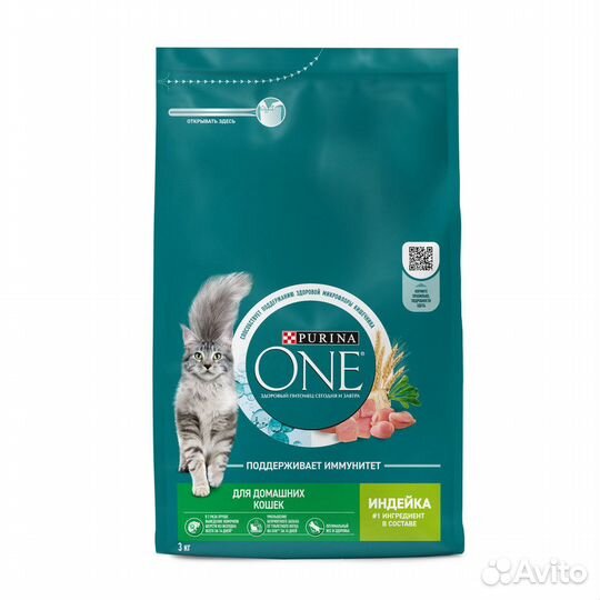 Корм purina ONE сухой корм для взрослых кошек, жив