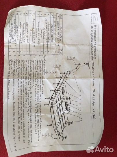 Защита картера Changan CS35 Plus