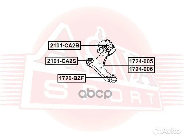 Рычаг volvo XC60 2008- 31277525 1724-005 asva