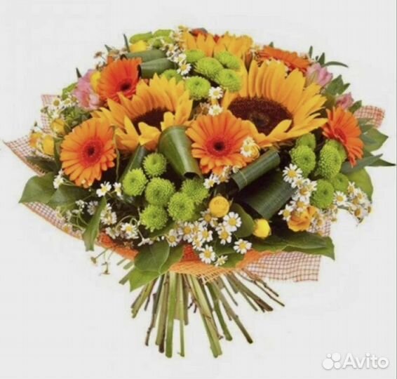 Букет подсолнухов, доставка цветов