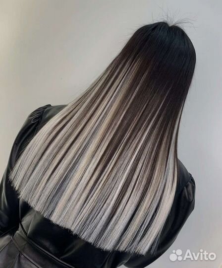 Наращивание цветных прядей