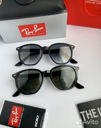 Очки ray ban hexagonal 54 пепельные