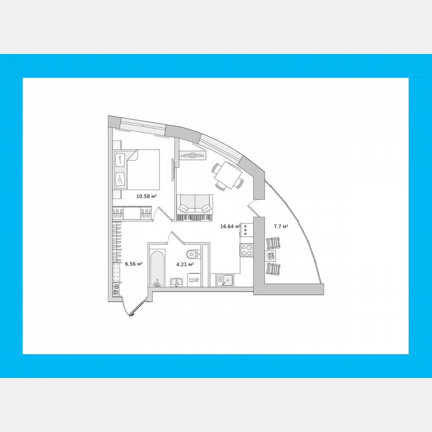 1-к. квартира, 39,1 м², 23/23 эт.