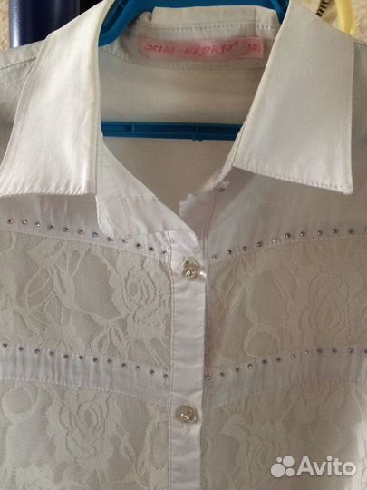 Нарядная белая блуза