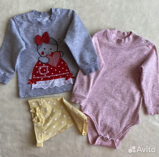 Вещи пакетом для девочки 74 80