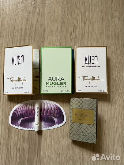 Пробники Mugler и Bottega Veneta