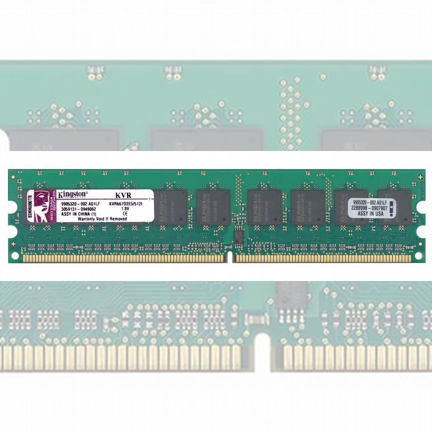 [KVR667D2E5/512I] Оперативная Память Kingston 512mb Kvr667d2e5/512i