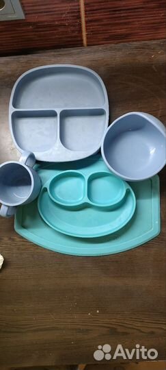 Силиконовый набор детской посуды