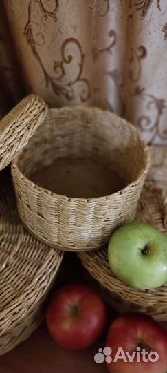 Набор плетёных коробов