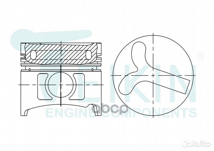 Поршни (к-т 4шт) STD TD27-T NEW terrano '86-'01