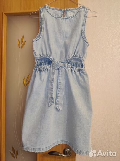 Джинсовый сарафан zara для девочки 164