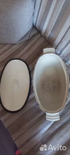 Утятница чугунная СССР эмалированная