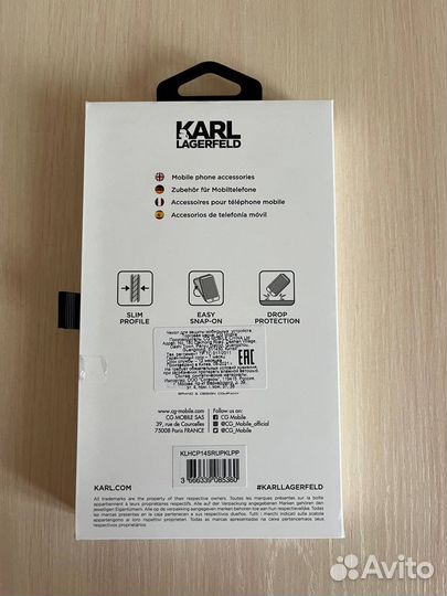 Чехол для iPhone 13/14 Karl Lagerfeld Оригинал