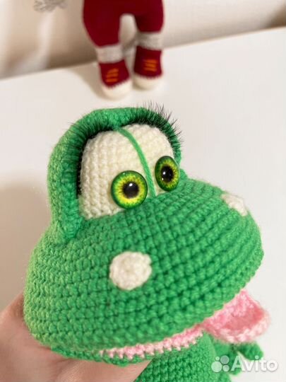 Вязаная игрушка Лягушонок
