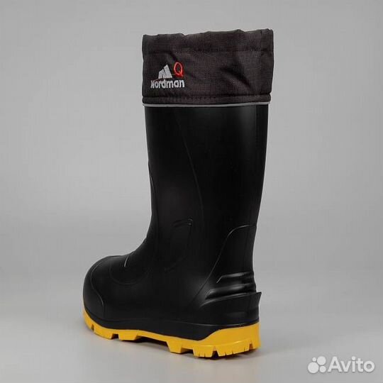 Сапоги Nordman Quaddro шипами черные с желтым р.46