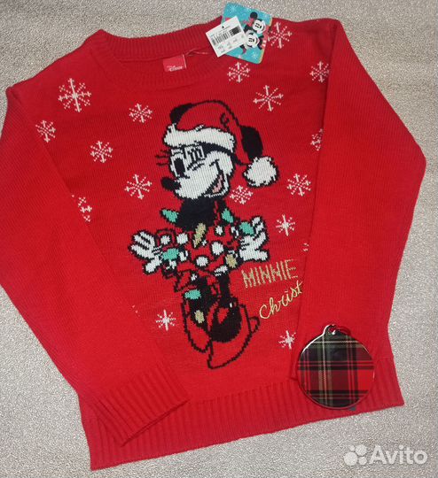 Джемпер, свитер новогодний, размер 140 см
