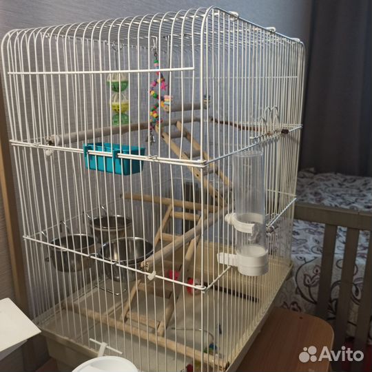 Клетка для попугая + накидка