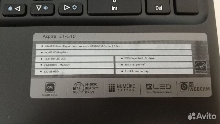 Новый ноутбук Acer Aspire E1-510