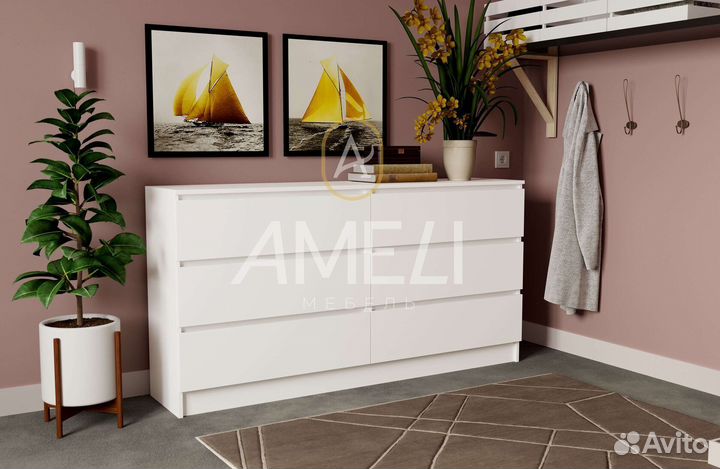 Комод белый в стиле икеа