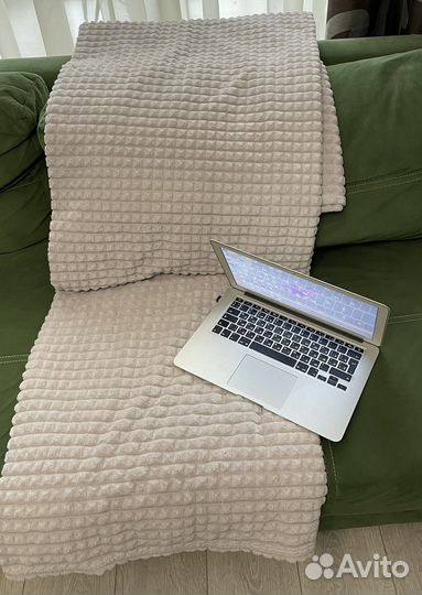 Плед в кубик 200х220 велсофт