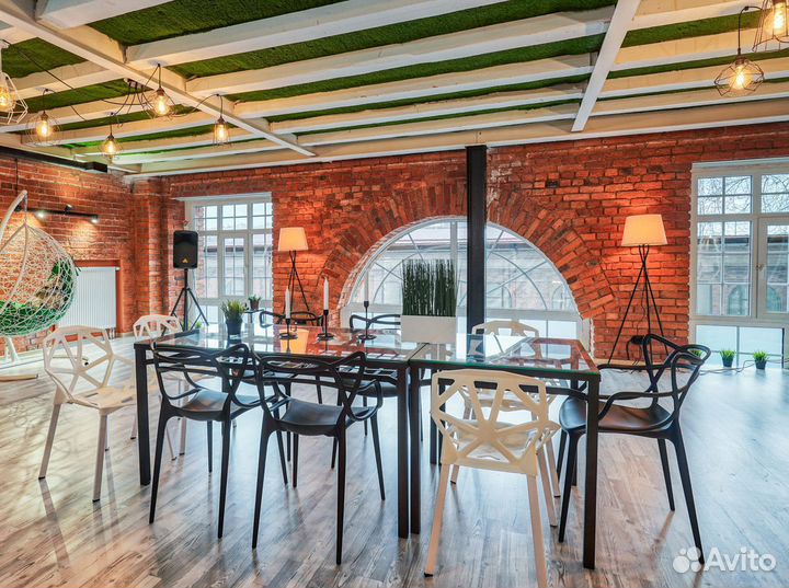 Аренда лофта с французскими окнами для вечеринки