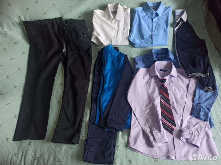 Пакет вещей школа 140 брюки рубашки