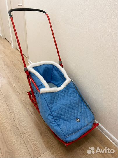 Детские зимние санки с колесами