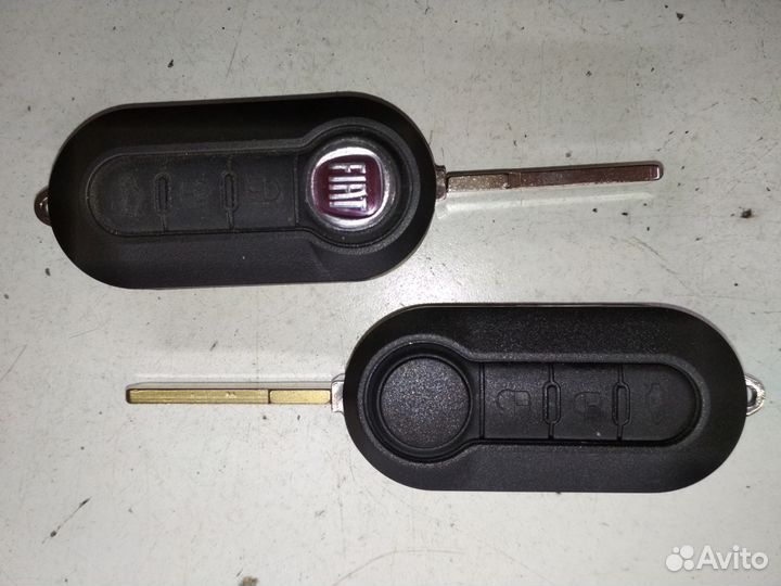 Выкидной ключ Fiat, Citroen, Peugeot с чипом