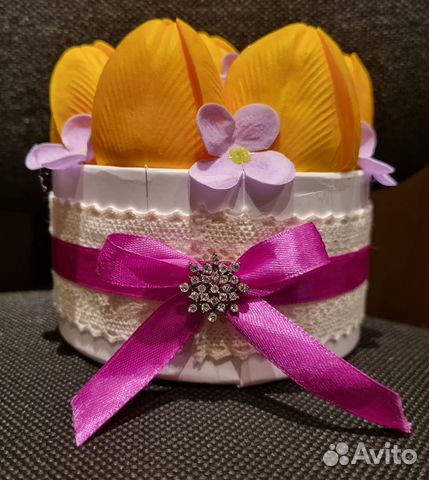 Букет тюльпанов из мыла