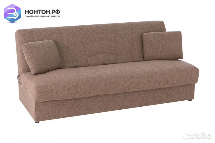 Диван книжка Ручеек рогожка коричневая