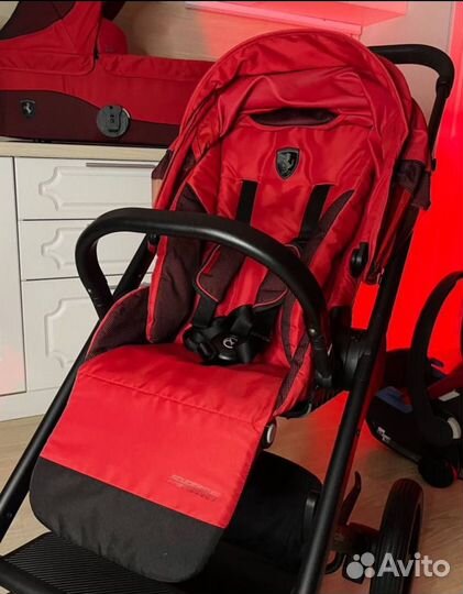 Коляска 2 в 1 Cybex Balios s Ferrari (дождевик, по