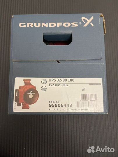 Циркуляционный насос Grundfos UPS 32-80 180