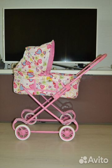 Коляска люлька для кукол классика