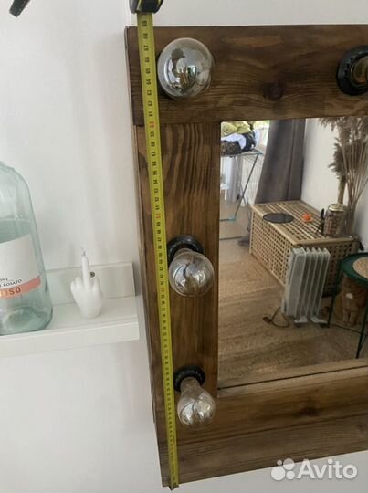 Гримерное зеркало лофт