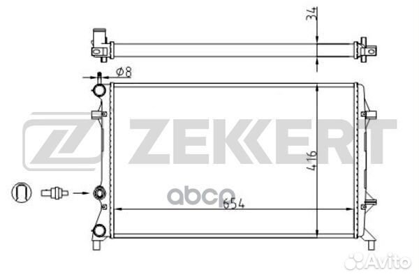 Радиатор охл. дв. VW Beetle 11- Jetta VI 10- m